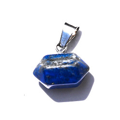 Lapis Lazuli Natural Lapis Lazuli Double Terminal Pointed Pendants, Faceted Bullet Charms, 10x16mm