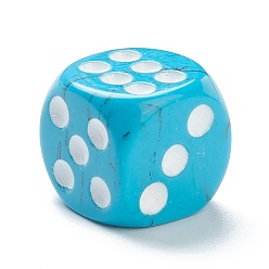 Synthetic Turquoise Synthetic Turquoise Cabochons, Dice, 15x15x15mm