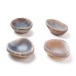 Натуральный Агат Необработанный натуральный агатовый камень пепельница украшения для дома, окрашенная и подогревом, Чаша, 113~127x86~110x41~47.5 мм