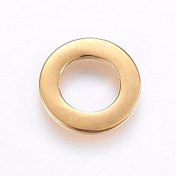 Golden 304 Stainless Steel Linking Rings, Flat Round, Golden, 12x1mm, Inner Diameter: 7mm