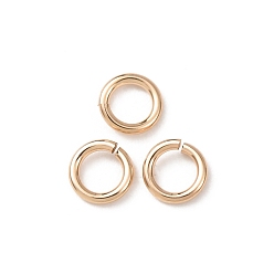 Real 14K Gold Filled 1/20 14k открытые соединительные кольца с золотым покрытием, круглый отрезок, покрытый желтым золотом, real 14 k золото заполнено, 21 датчик, 4.3x0.76 мм, внутренний диаметр: 2.8 мм