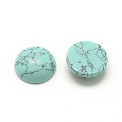 Synthetic Turquoise Synthetic Turquoise Cabochons, Dyed, Half Round/Dome, 10x4~5mm