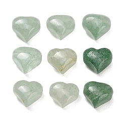 Strawberry Quartz Natural Green Strawberry Quartz Beads, Heart, 9~10x10~10.5x7~8mm, Hole: 1.4mm