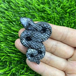 Larvikite Натуральный ларвикит, резная статуя змеи, украшение дома, Статуэтки по фен-шуй для украшения домашнего офиса, 50 мм