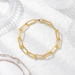 Золотой Железные ошейники для животных из цепочки-скрепки, золотые, 245 мм