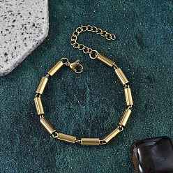 Золотой 304 браслеты-цепочки из нержавеющей стали для женщин, ионное покрытие (ip), золотые, 7 дюйм (17.8 см)