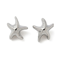 Морская звезда 304 из нержавеющей стали бусы, анти-тускнение, морская звезда, 8.5x9.5x5 мм, отверстие : 1.5 мм