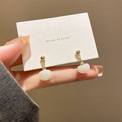 Mushroom Resin Stud Earrings, 925 Silver Silver Pin Earrings for Women, Mushroom, 26x13mm