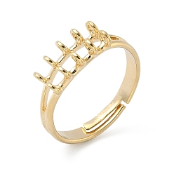 Настоящее золото 24K Регулируемые латунные лотки для колец для подвески, 8 отверстие петля кольцо основание, стойки покрытие, долговечный, без свинца и без кадмия, реальный 24 k позолоченный, 6 мм, отверстие : 1.4 мм, внутренний диаметр: 17 мм