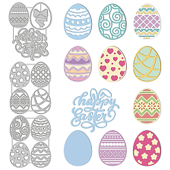 Egg 3 шт 3 стили трафареты для штампов из углеродистой стали, для diy scrapbooking, Фотоальбом, декоративная бумага для тиснения, цвет нержавеющей стали, пасхальное яйцо, пасха тема шаблон, 11.2~12.5x8.8~9.2x0.08 см, 1 шт / стиль