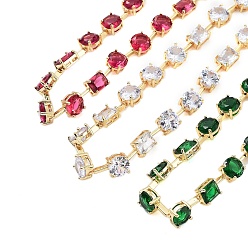 (52) Непрозрачная лаванда Ожерелья с плоскими круглыми и прямоугольными звеньями из латуни и циркония для женщин, реальный 18 k позолоченный, без кадмия и без свинца, долговечный, разноцветные, 16.14 дюйм (41 см)