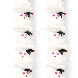 Белый Бусы лэмпворк ручной работы, призрак, белые, 21x22x21 мм, отверстие : 2 мм, около 25 шт / нитка, 18.58'' (47.2 см)