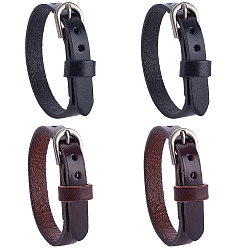 (52) Непрозрачная лаванда 4 шт. 2 цвета регулируемые браслеты из искусственной кожи для мужчин и женщин, платина, разноцветные, 9-1/2x3/8 дюйм (24.2x1 см), 2 шт / цвет