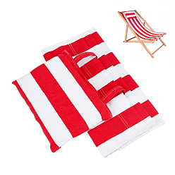 Красный Чехол для пляжного шезлонга из парусиновой ткани с подушками, узоров, красные, 1150x430x25 мм