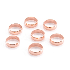 Розовое Золото 304 нержавеющей стали связывающий кольца, Кольцевая форма, розовое золото , 6.5x2 мм