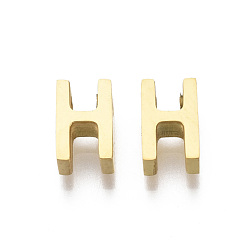 Letter H 201 Edelstahl Reize, golden, letter.h, 8x5x3 mm, Bohrung: 1.6 mm