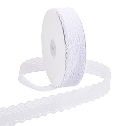 White Lace Trim Nylon String Threads for Jewelry Making, White, 1-1/8 inch(30mm), about 50yards/roll