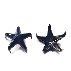 Черный Декоративные застежки для сумок из эмали из сплава, звезда, чёрные, 10x10 мм