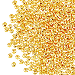 Golden 500Stk. Messing Distanzperlen, cadmiumfrei und bleifrei, Rondell, golden, 5x2 mm, Bohrung: 1.5~2 mm