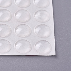 Прозрачный Самоклеющиеся силиконовые ножные бамперы, дверной шкаф ящики бампер площадки, полукруглые / купольные, прозрачные, 8x2 мм, 50шт / лист