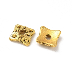 Античное Золото Тибетском стиле сплав шарик крышки, без кадмия и без свинца, античное золото , 7x7x2 мм, отверстие : 1.5 мм, Около 3225 шт / 1000 г
