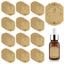 Цвет Древесины Бумажные стикеры, самоклеющиеся этикетки, неламинированные наклейки на бутылки, деревесиные, 79x59x0.1 мм