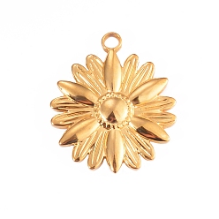 Цветок Шкентели нержавеющей стали, реальный 18 k позолоченный, цветок, 25x22 мм