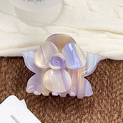 Фиолетовый Заколки для волос с когтями из ацетата целлюлозы (смола), цветок, заколка для волос для женщин и девочек, фиолетовые, 88x68 мм