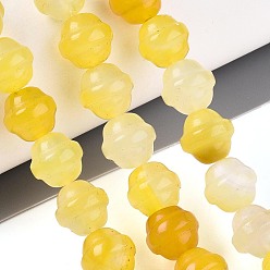 Золотистый Окрашенные естественный агат бисер пряди, летающая тарелка, золотые, 9~10x9.5~10 мм, отверстие : 0.8~1 мм, около 36~38 шт / нитка, 13.78~14.76'' (35~37.5 см)