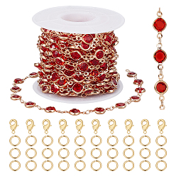 Красный Наборы для самостоятельного изготовления комплектов украшений из латунных страз, красные