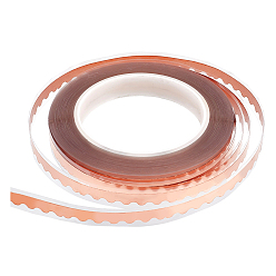 Розовое Золото Клейкие ленты из медной фольги, токопроводящая медная лента для защиты гитары и электромагнитного излучения, diy crafts, розовое золото , 0.9 см, около 50 м / рулон