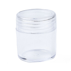 Clear Column Polystyrene Bead Storage Container, for Jewelry Beads Small Accessories, Clear, 2.85x2.5cm, Inner Diameter: 2cm