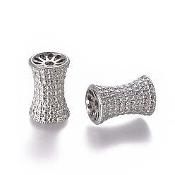 Platinum Alloy Beads, Long-Lasting Plated, Column, Platinum, 17x11mm, Hole: 2mm