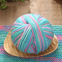 Аквамарин Кашемир сегмент окрашенная пряжа, для ткачества, вязание крючком, аквамарин, 2 мм, около 131.23 ярдов (120 м) / моток