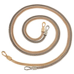 Couleur Mélangete Chaînes de sangle de sac, avec chaînes à maillons cubains en fer et fermoirs pivotants en alliage, pour accessoires de remplacement de sangles de sac, couleur mixte, 106x0.75x0.25 cm, 2 couleurs, 1 pc / couleur, 2 pièces / kit