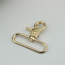 Light Gold Застежками сплава поворотные, застежка когтя омара, золотой свет, 5.8 см, отверстие : 50 мм