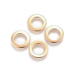 Золотой 201 нержавеющей стали связывающий кольца, пончик, золотые, 11x0.8~1 мм, внутренний диаметр: 6.8~7 мм