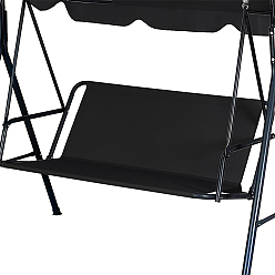 Negro Funda de tela Oxford para silla colgante, Tela de repuesto para accesorios de sillas de jardín y camping, negro, 1150x950x1.5 mm