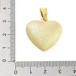 Real 18K Gold Plated Rack Plating Brass Pendants, Cadmium Free & Lead Free, Long-Lasting Plated, Heart, Real 18K Gold Plated, 27x25x12mm, Hole: 10x5mm