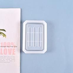 Rectangle Силиконовые формы для мыла, формы для литья смолы, для уф-смолы, изготовление изделий из эпоксидной смолы, прямоугольные, 130x93x23 мм