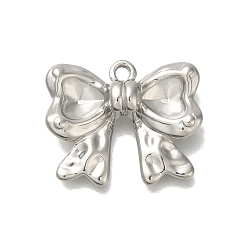 Нержавеющая Сталь Цвет 304 оправа кабошон нержавеющая под эмаль, бантом, цвет нержавеющей стали, 18x22x5 мм, отверстие : 1.8 мм