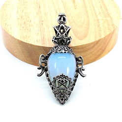 Опал Opalite большие подвески, слеза, 62x32 мм