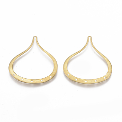 Без Покрытия Латунь филигрань столяры ссылки, без никеля , слеза, сырой (без покрытия), 31.5x29x1 мм, отверстие : 1 мм