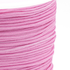 Hot Pink Nylon Thread, Chinese Knotting Cord, Hot Pink, 0.8mm, about 109.36 yards(100m)/roll