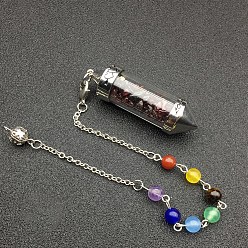 Гранат Шестиугольные заостренные биолокационные маятники из натурального граната, конус, 210 мм