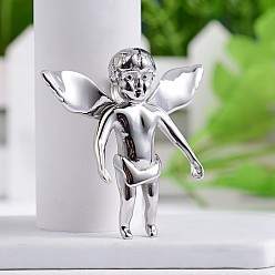 Нержавеющая Сталь Цвет Ангел 304 подвески из нержавеющей стали, цвет нержавеющей стали, 45x45x9 мм, отверстие : 11x6 мм