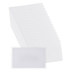 Прозрачный Держатели для визиток из ПВХ, прямоугольные, прозрачные, 59.5x96.5x0.5 мм