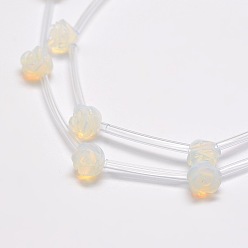 Opalite Opalite Beads, Rose, 10x5~9mm, Hole: 1mm