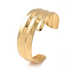 Настоящее золото 14K Ионное покрытие (IP) 304 браслеты-манжеты из нержавеющей стали для женщин, реальный 14 k позолоченный, внутренний диаметр: 2-1/2 дюйм (6.3 см)