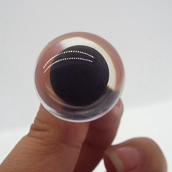 Прозрачный Ремесла пластмассовые глаза куклы, Чучела игрушечных глаз, безопасные глаза, полукруглый, прозрачные, 35 мм